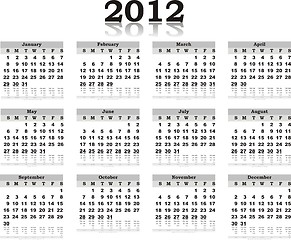 Image showing vector calendar 2012
