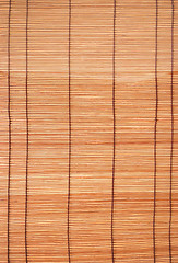 Image showing brown bamboo matting background and texture