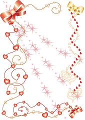Image showing red valentines background with hearts 