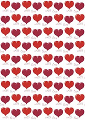 Image showing valentines background with hearts