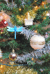 Image showing christmas tree decorated with toys