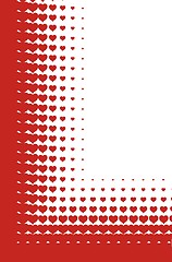 Image showing valentines heart halftone background in vector 