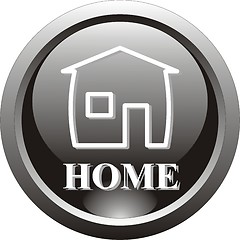 Image showing black  button  or icon for webdesign- homepage