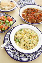 Image showing Moroccan feast vertical