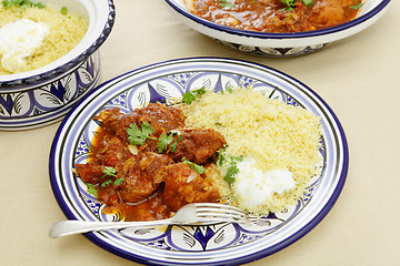 Image showing Chicken tagine meal horizontal