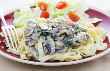 Image showing Tagliatelle in cream source