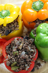 Image showing Oven ready stuffed peppers