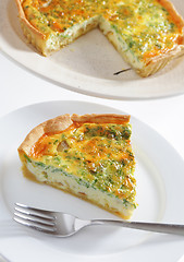 Image showing Onion and parsley quiche