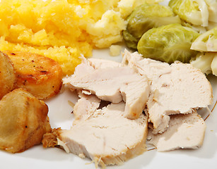 Image showing Christmas dinner closeup