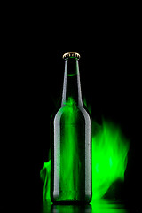 Image showing Beer with fire