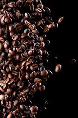 Image showing Flying coffee beans