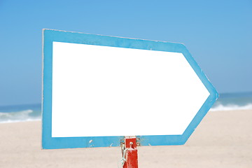 Image showing Sign at the beach