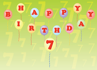 Image showing happy birthday seven years