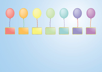 Image showing balloons with boards