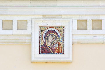 Image showing Mosaic of Icon of the Kazan Mother of God