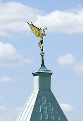 Image showing Angel statue blowing horn