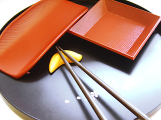 Image showing Oriental table setting