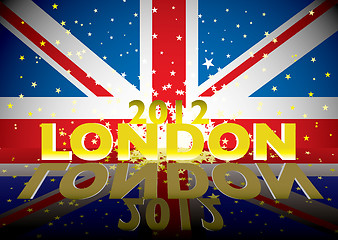 Image showing London 2012 modern flag