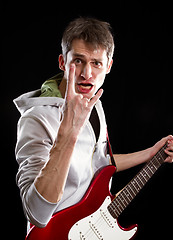 Image showing Man With The Guitar