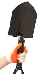 Image showing shovel in hand