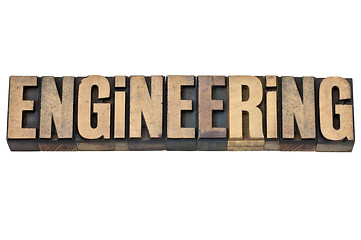 Image showing engineering word in wood type