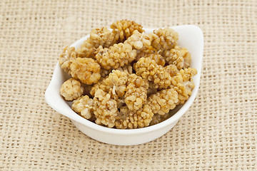 Image showing sun-dried white mulberry berries