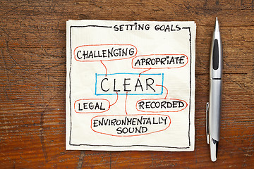 Image showing goal setting concept - CLEAR