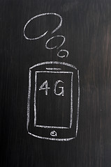 Image showing Mobile phone and 4G concept