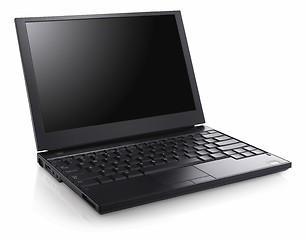 Image showing Modern black laptop isolated on white