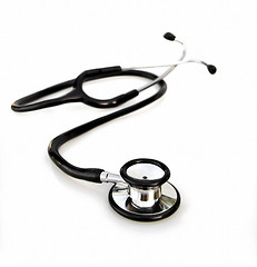 Image showing Beautiful stethoscope on white