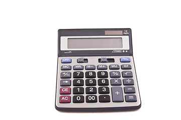 Image showing A grey calculator isolated