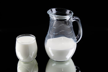 Image showing jugful of milk isolated