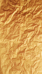 Image showing Textured obsolete crumpled packaging brown paper