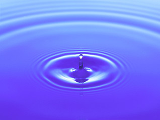 Image showing Droplet falling in water