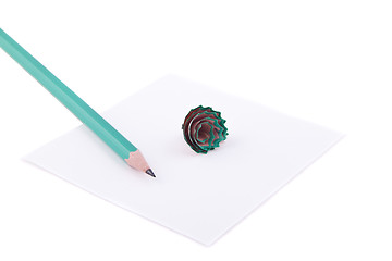 Image showing paper and pencil isolated