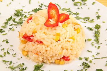 Image showing salad with rice