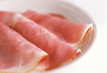 Image showing smoked meat slices