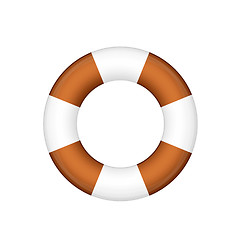 Image showing Life buoy isolated over a white