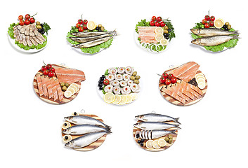 Image showing sea food collage