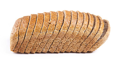 Image showing loaf of bread isolated on white
