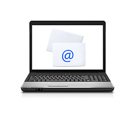 Image showing Laptop with mail envelope