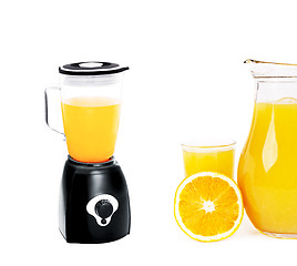 Image showing The electric blender for make fruit juice