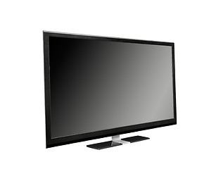 Image showing Modern widescreen lcd tv monitor