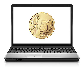 Image showing 50 cent in laptop