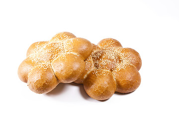 Image showing two bagels with sesame seeds