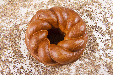 Image showing bread with grain background