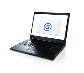 Image showing Laptop with mail envelope