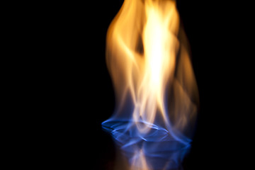 Image showing fire flames on a black