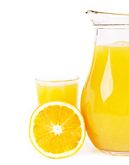 Image showing Fresh orange juice in a glass