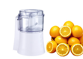 Image showing Blender with fruit